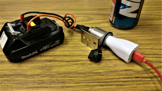 charging a cordless drill battery